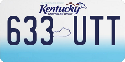 KY license plate 633UTT