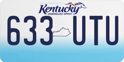 KY license plate 633UTU