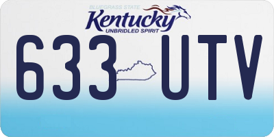 KY license plate 633UTV