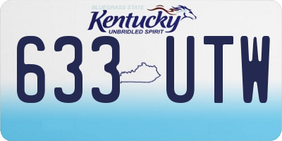KY license plate 633UTW