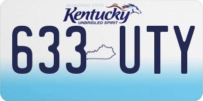 KY license plate 633UTY