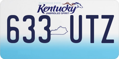 KY license plate 633UTZ