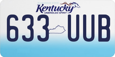 KY license plate 633UUB