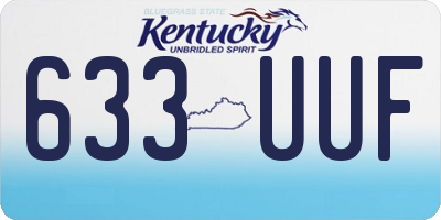 KY license plate 633UUF