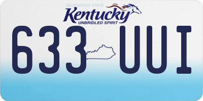 KY license plate 633UUI