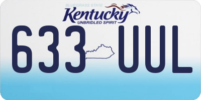 KY license plate 633UUL
