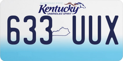 KY license plate 633UUX