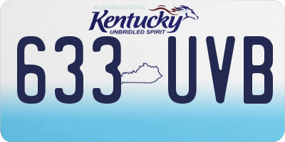 KY license plate 633UVB
