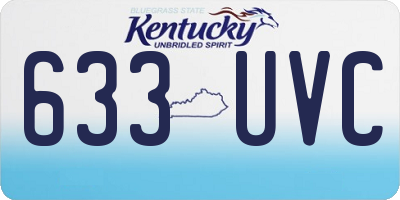 KY license plate 633UVC