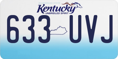 KY license plate 633UVJ