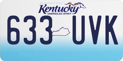 KY license plate 633UVK