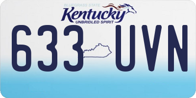 KY license plate 633UVN