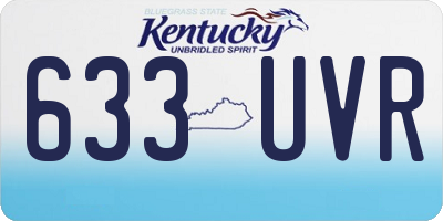KY license plate 633UVR