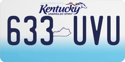 KY license plate 633UVU