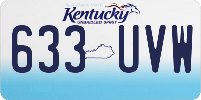 KY license plate 633UVW