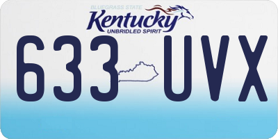 KY license plate 633UVX