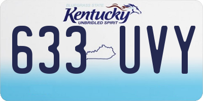 KY license plate 633UVY
