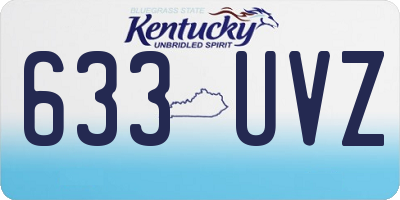 KY license plate 633UVZ