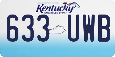 KY license plate 633UWB