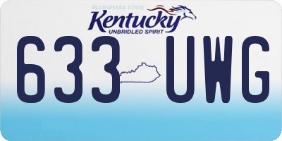 KY license plate 633UWG