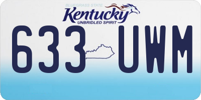 KY license plate 633UWM