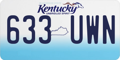 KY license plate 633UWN