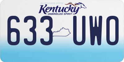 KY license plate 633UWO