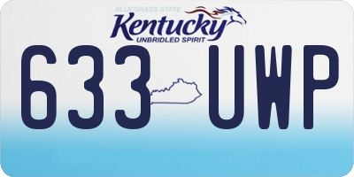 KY license plate 633UWP