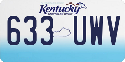 KY license plate 633UWV