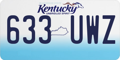 KY license plate 633UWZ