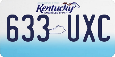 KY license plate 633UXC