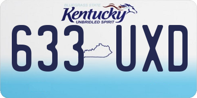 KY license plate 633UXD
