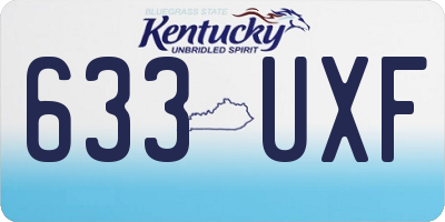KY license plate 633UXF