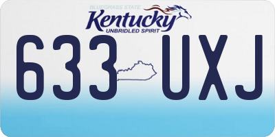 KY license plate 633UXJ