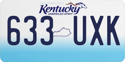 KY license plate 633UXK