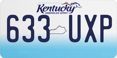 KY license plate 633UXP