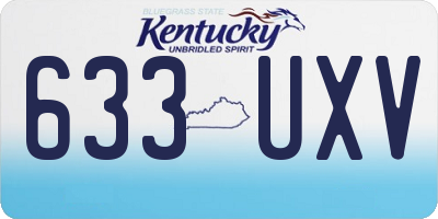 KY license plate 633UXV