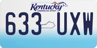 KY license plate 633UXW