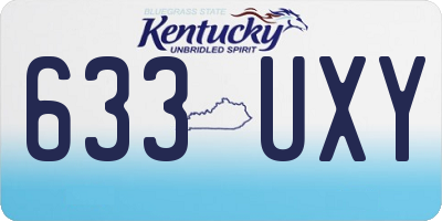 KY license plate 633UXY