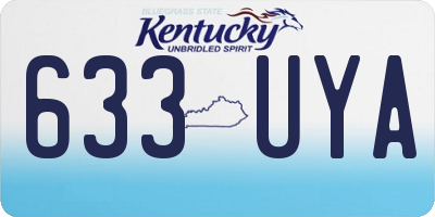 KY license plate 633UYA