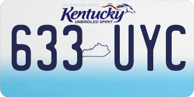 KY license plate 633UYC