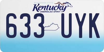 KY license plate 633UYK