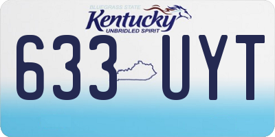 KY license plate 633UYT