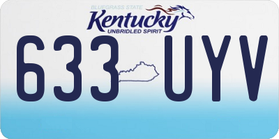 KY license plate 633UYV