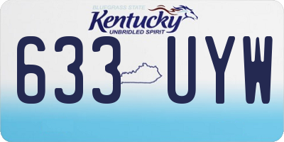KY license plate 633UYW