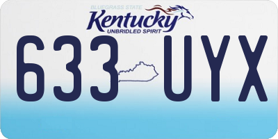 KY license plate 633UYX