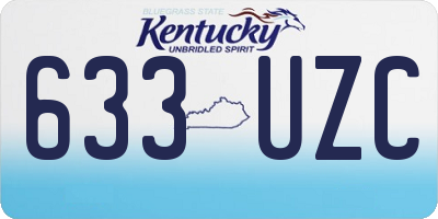 KY license plate 633UZC