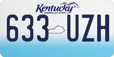 KY license plate 633UZH