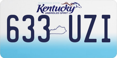 KY license plate 633UZI