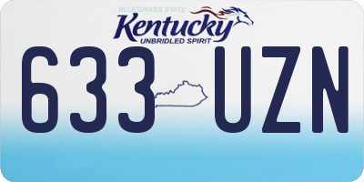 KY license plate 633UZN